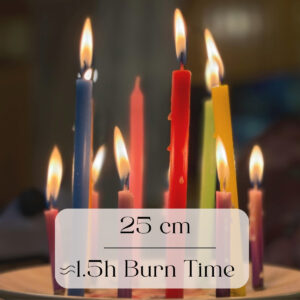 thin beeswax taper candles 20cm